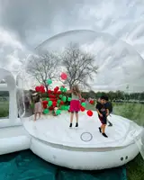 10FT Balloon Jumping Inflatable Bubble house With Trampoline & transparent dome PVC material free shipping with blower For Party 1