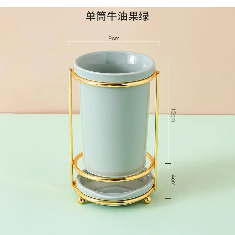 Nordic Ceramic Chopstick Holder Light Luxury Storage Box Drain Cage Home Kitchen Decoration