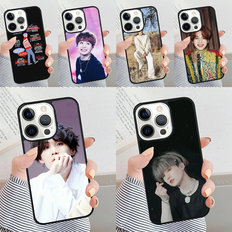 Чехол Suga Min Yoongi Kpop для iPhone 15 SE 2020 XR X XS Max 6S 7 8 Plus 12 13 Mini 11 12 13 14 Pro Max, чехол-бампер