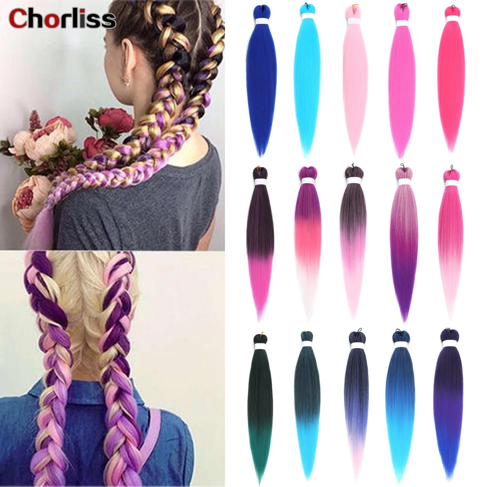 

DIY Synthetic Jumbo Knotless Braids Hair 80g 90g Soft Yaki Crochet Braiding Box Braids Hair Extension Kanekalons Pink For Girls