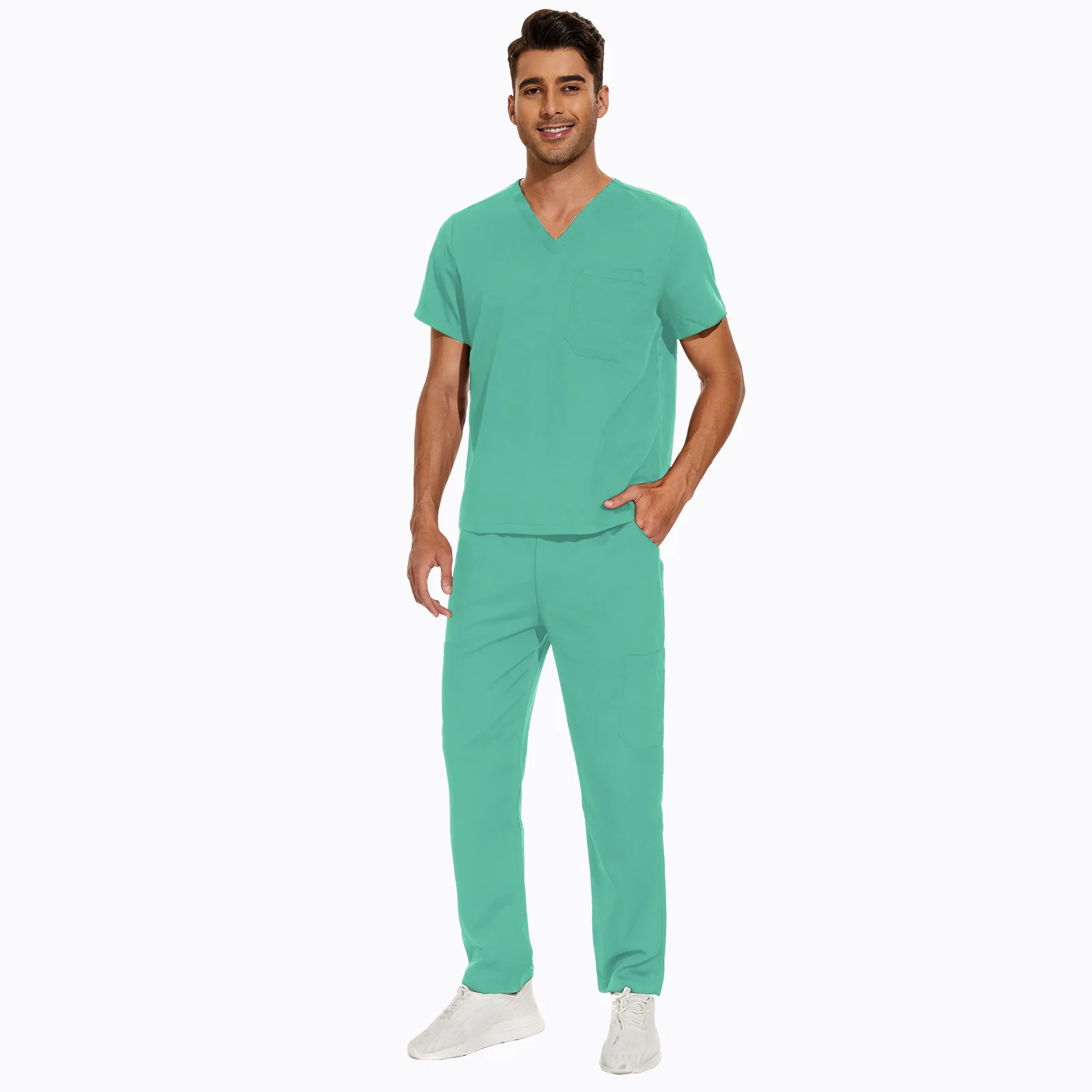 

short sleeve scrubs uniforms sets nurse with pockets medic greys set nurse clinic uniform