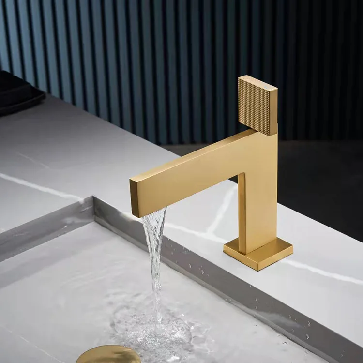 Creative Brass Bathroom Basin Faucet Single Handle Hot and Cold Mixer