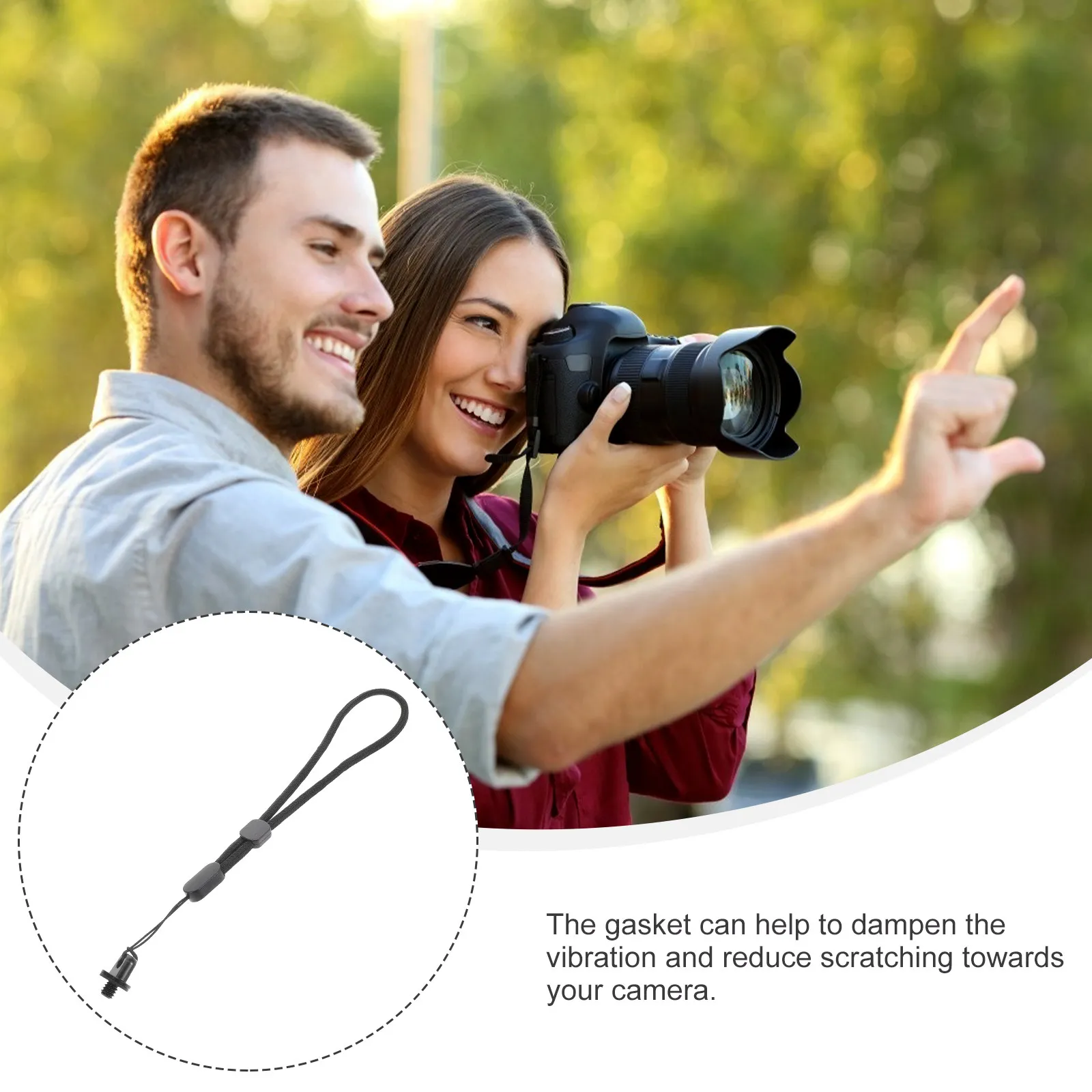 1세트 금속 카메라 손목 스트랩 나사, DSLR 액션 카메라 짐벌용, 안전하고 조절 가능한 나일론 스트랩, 야외 하이킹 여행용 퀵 스트랩