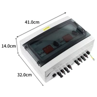 Boîte de combinaison solaire photovoltaïque 2 entrées 2 sorties DC 1000V PV avec fusible de Protection contre la foudre MCB SPD boîte étanche IP65 18 voies 6