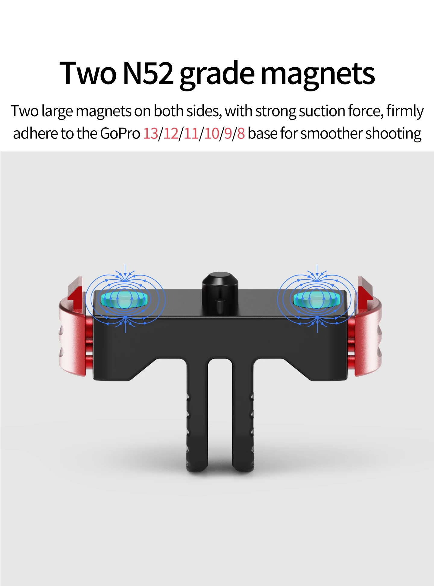 Schnellverschluss-Batterieabdeckung, magnetische vertikale Aufnahmehalterung, wasserdichte Halterung für Gopro 13, 12, 11, 10, 9, 8, Action-Kamera – Detail 17