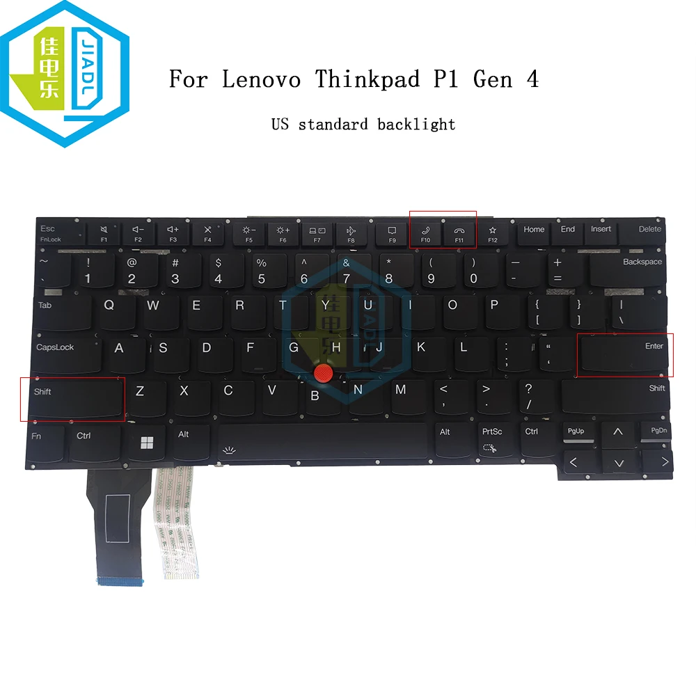 

US Backlight Notebook Keyboard For Lenovo ThinkPad T14s Gen 2 P1 Gen 4 X1 Extreme 4th USA English Replacement Keyboards 57XC0199