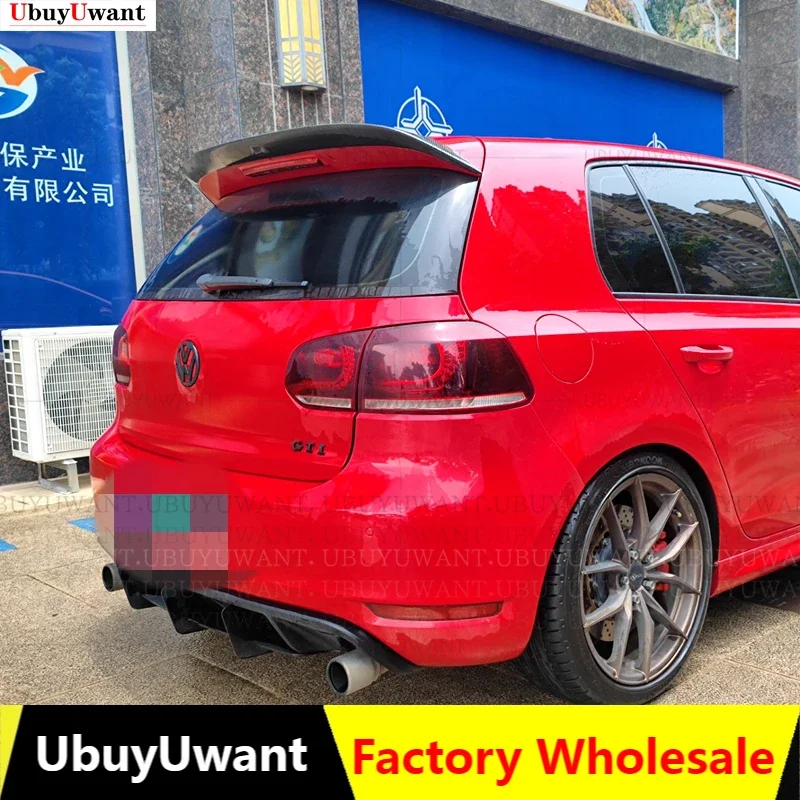 Osir Style Lip Spoiler Per Vw Golf Mk6 Gti & R 2010 2011 2012 2013 Abs Plastica Posteriore Tronco Boot Wing Roof Spoiler Per Golf 6 Gti