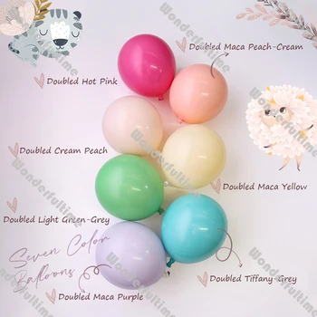 더블 레이어 풍선 베이비 샤워 장식, 파스텔 핑크 블루 풍선 화환, 두꺼운 매트 라이트 그린 글로보, 2022 신제품