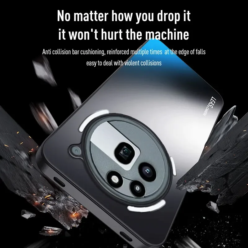 Luxury Dazzling Matte Acrylic Hard Back Cover with Silicone Frame - Shockproof Case