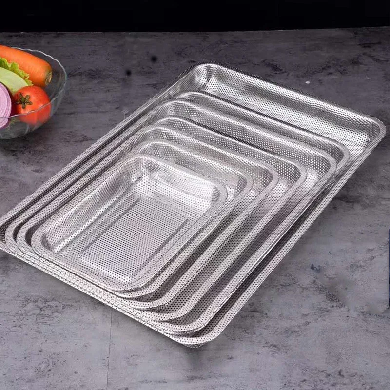 

Большая посуда для выпечки с отверстием из нержавеющей стали, плитка для выпечки, барбекю, масляный фильтр, поднос для духовки, кухонная утварь