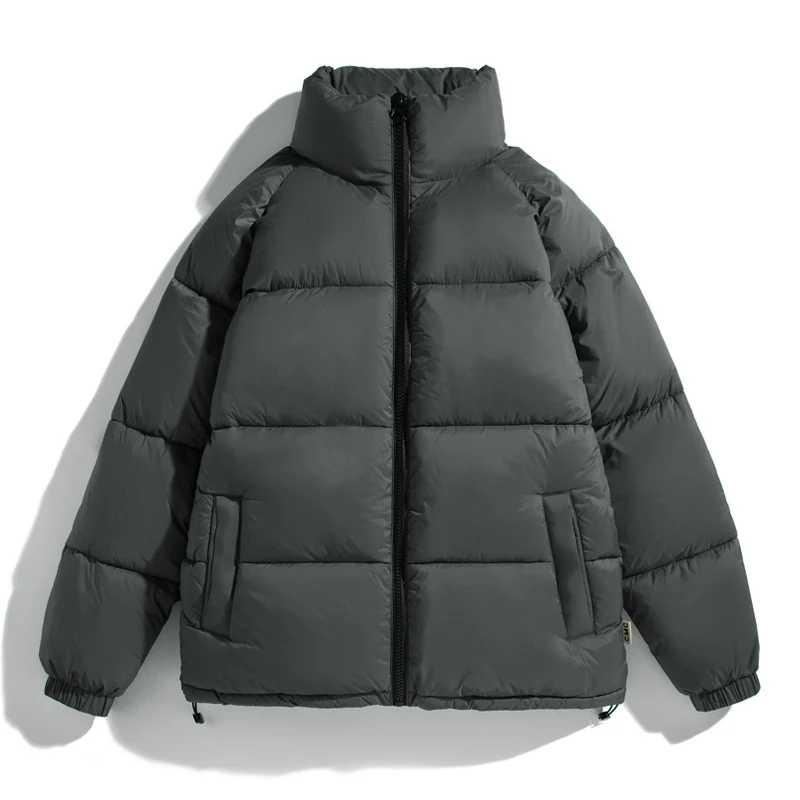 

New White Jacket Men Winter Warm Solid Color Hooded Thick Parkas Mens Winter Outdoor Coat