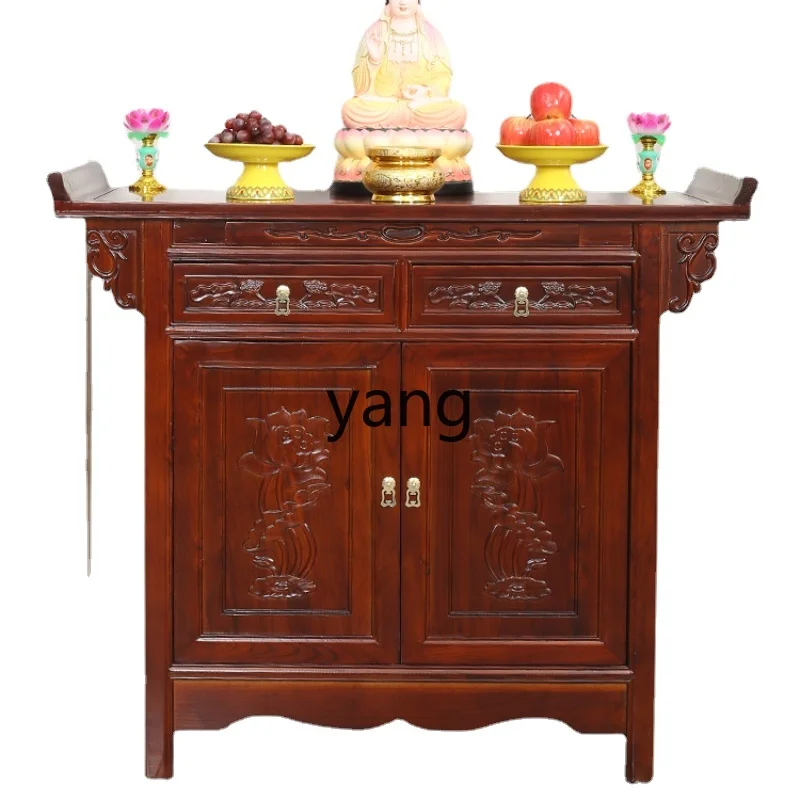 

LMM Household God of Wealth Cabinet Buddha Shrine Altar Buddha Niche New Chinese Style Clothes Closet Buddha Table