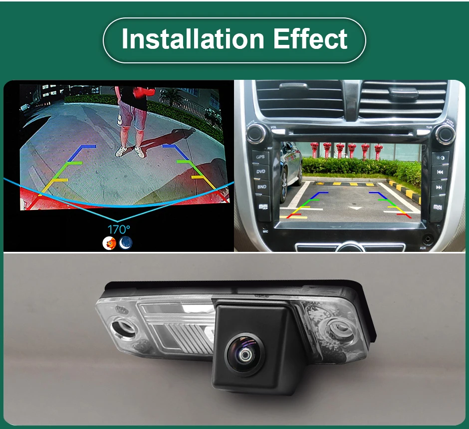 Vehicle Rear View Camera 170&deg; 1080P For Hyundai Elantra Sonata Accent Tucson Kia Sorento Sportage Carens Ceed Opirus