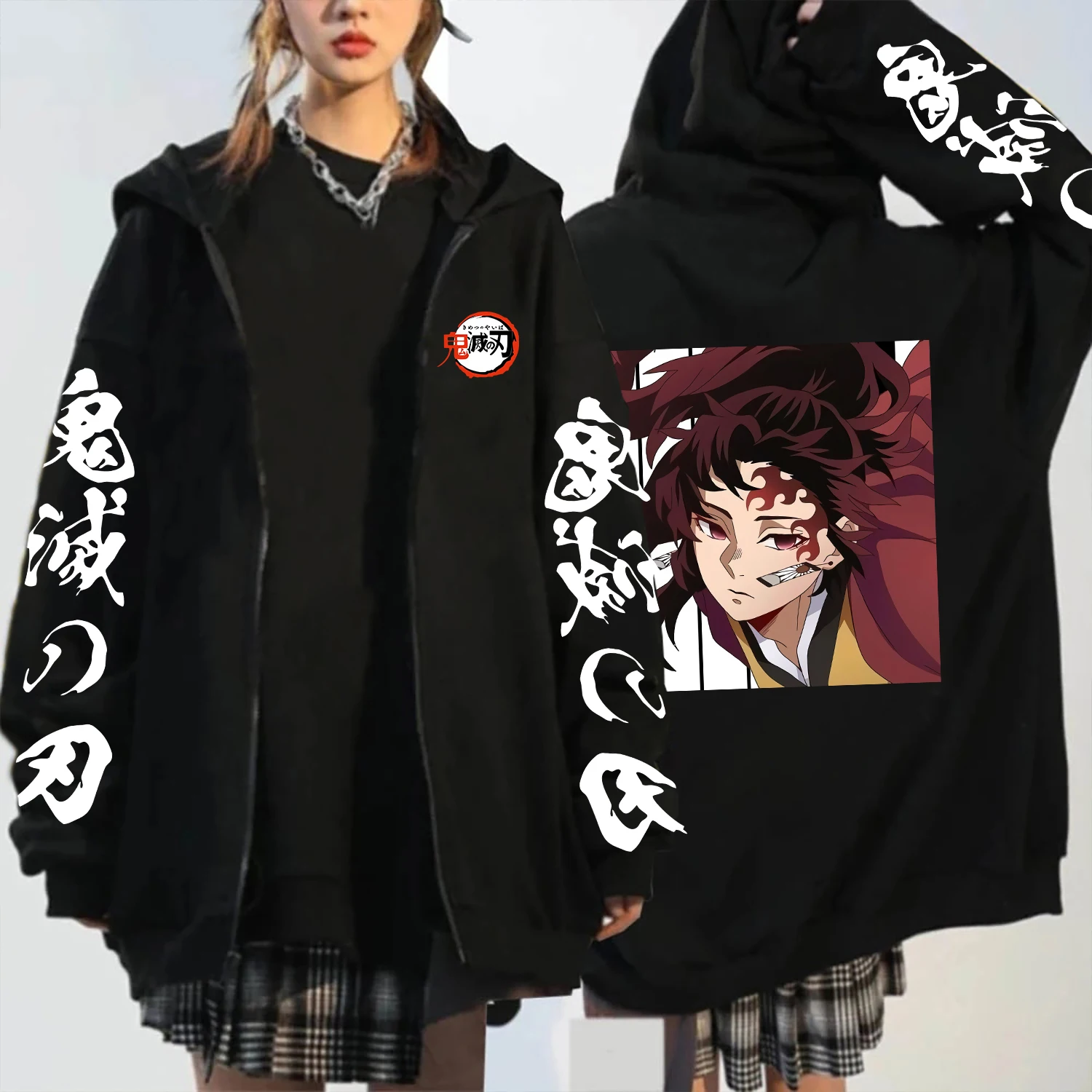 Anime Demon Slayer Tsugikuni Yoriichi Hoodies Winter Anime