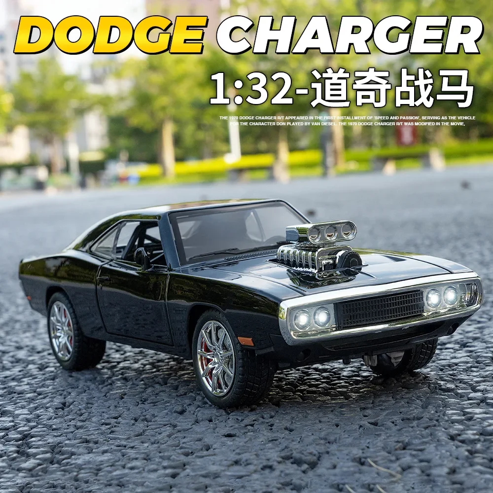 1:24 1970 Dodge Charger R/T Muscle car Simulation Diecast Metal Alloy Model car Sound Light Pull Back Collection Kids Toy Gifts 1 24 1970 dodge charger r t muscle car simulation diecast metal alloy model car sound light pull back collection kids toy gifts