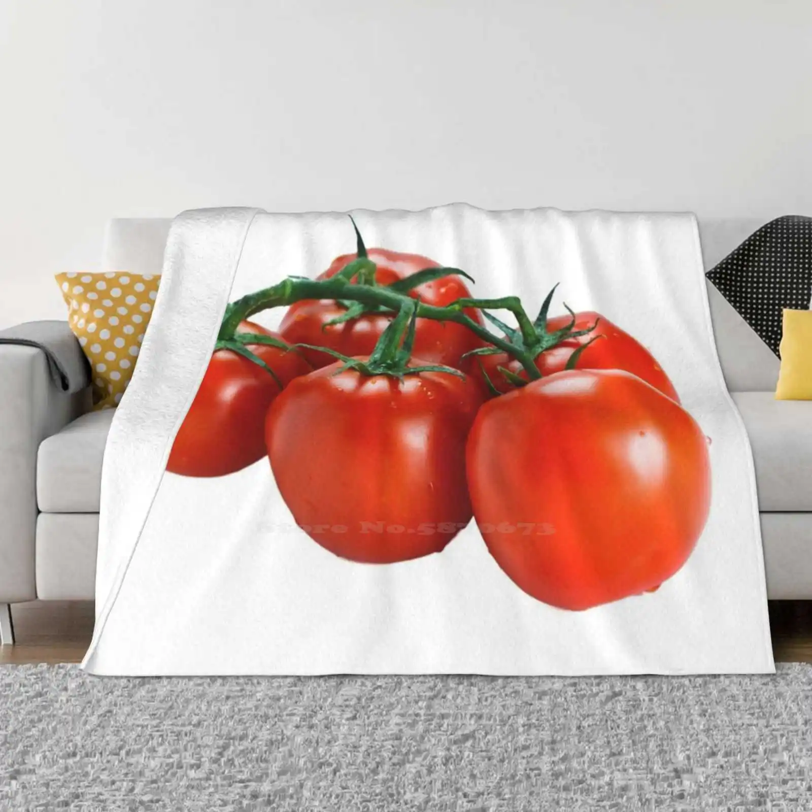 

Tomatoes Best Selling Room Household Flannel Blanket Tomatoes Fruit Food