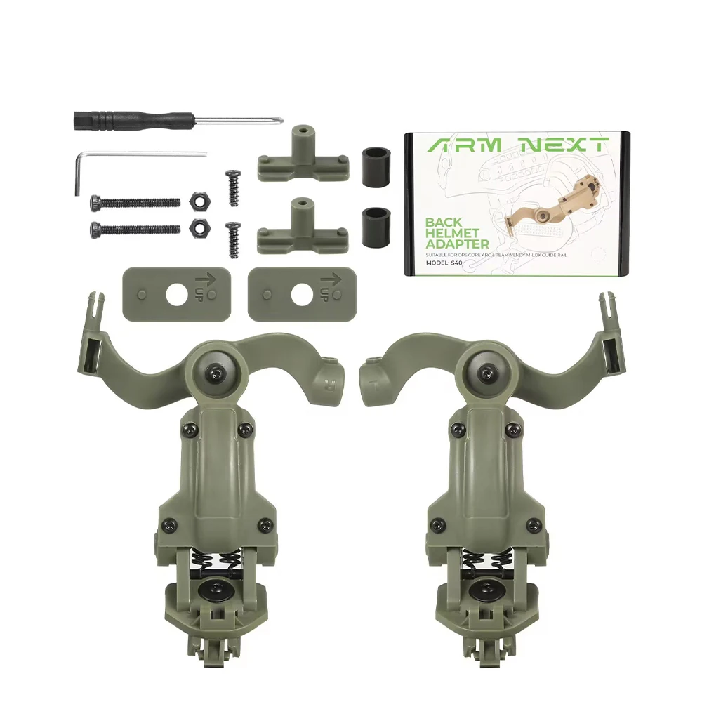 Tactical Headset Accessories OPS CORE ARC/Wendy M-LOK Fast Helmet Rail Mount Adapter Tactical Headset Bracket Hunting Airsoft Shooting Headphone Bracket