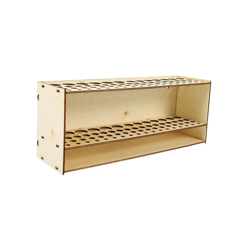 페인트 브러시 거치대 스탠드, 나무 페인트 브러시 스탠드, 책상 정리함 메이크업 브러시 선반, 페인팅 용품, 67 홀