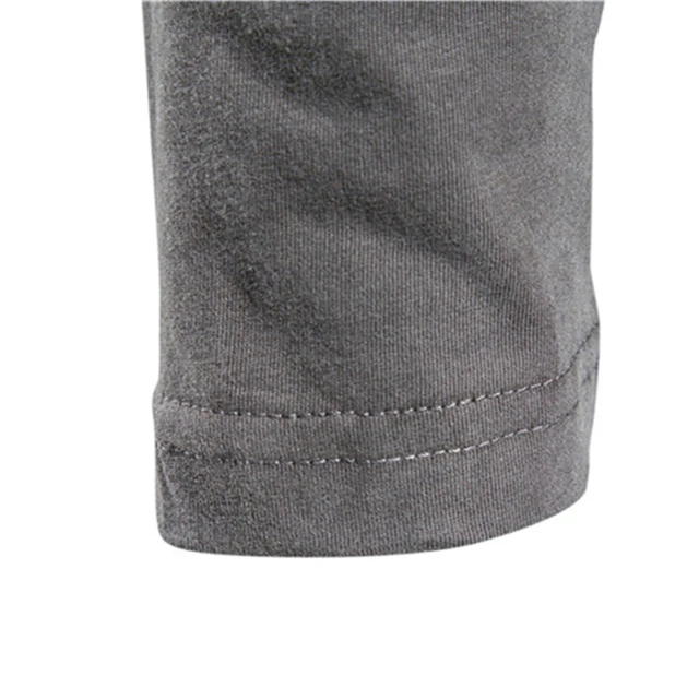 100% algodón Camiseta de manga larga para hombre Camisetas casuales para hombre de primavera sólida Tops masculinos de alta calidad Ropa clásica Camisetas de hombre - Imagen 4