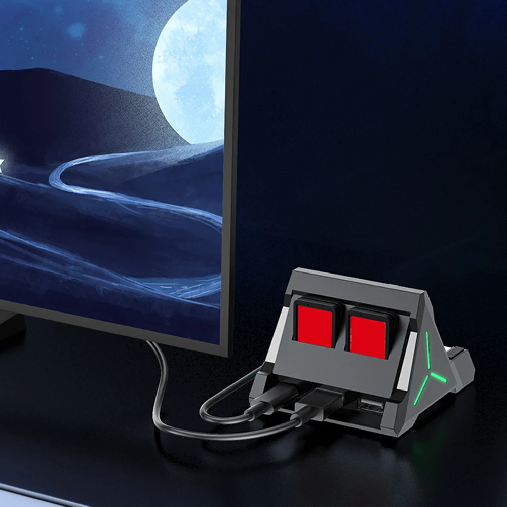 스위치 TV 도킹 스테이션용 HDMI 호환 USB 타입 C 포트가 있는 충전 도크 스위치용 TV 도크 베이스 충전기 스탠드