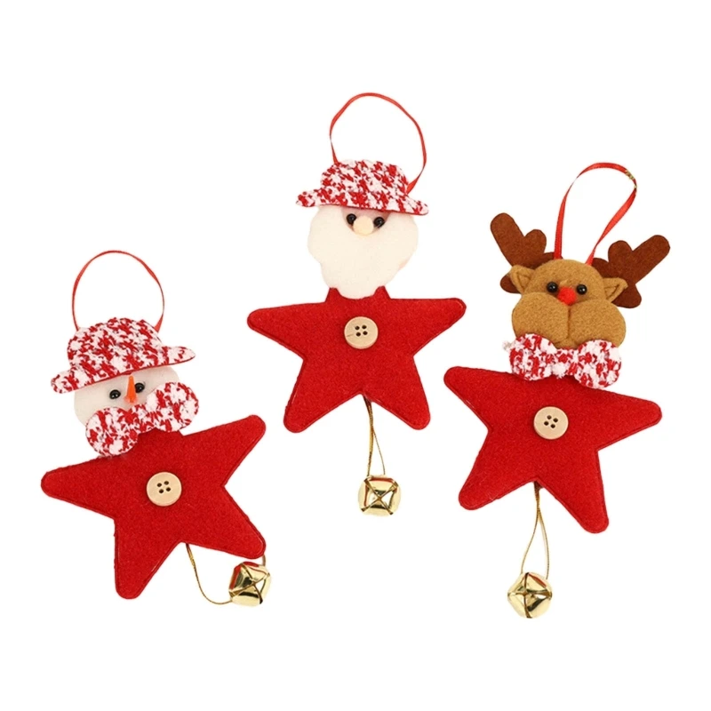 

Christmas Tree Decoration Reindeer/Snowman/Santa Clause Ornament Star Decors K92A