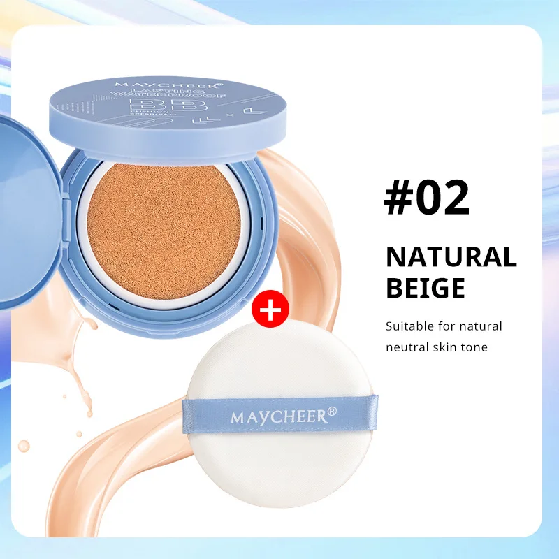MAYCHEER Longlasting Waterproof Sweatproof Cushion BB Cream Anti-Sweat Oil Control Concealer Natural Foundation Wholesale Makeup 5