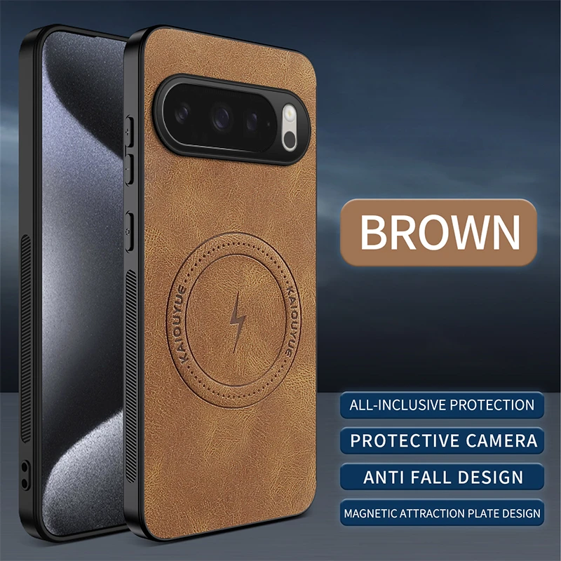 Premium Skin-friendly Leather Case with Magnetic Charging and Full-Protection