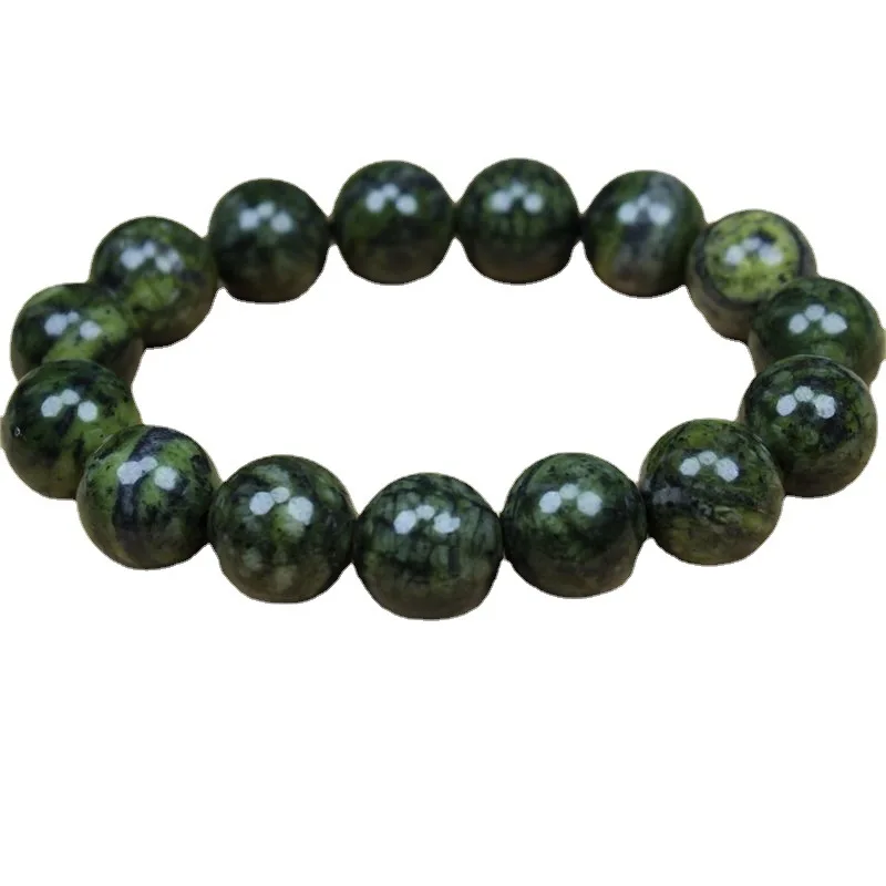 Natural Tibetan Jade Medicine King Stone Round Bead Single