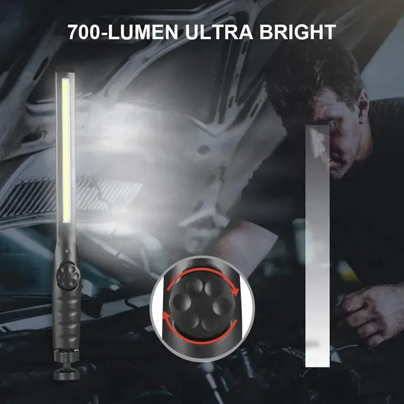 USB Rechargeable COB LED Work Light Portable Magnetic Cordless Inspection Light for Car Repair Home Workshop Emergency portable work lights portable work light