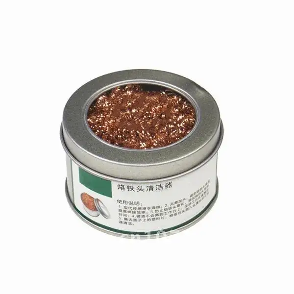 

Clean Ball Desoldering Portable Soldering Iron Mesh Filter Tip Nozzle Copper Metal Wire Dross Tin Remove Clean Ball Desoldering.