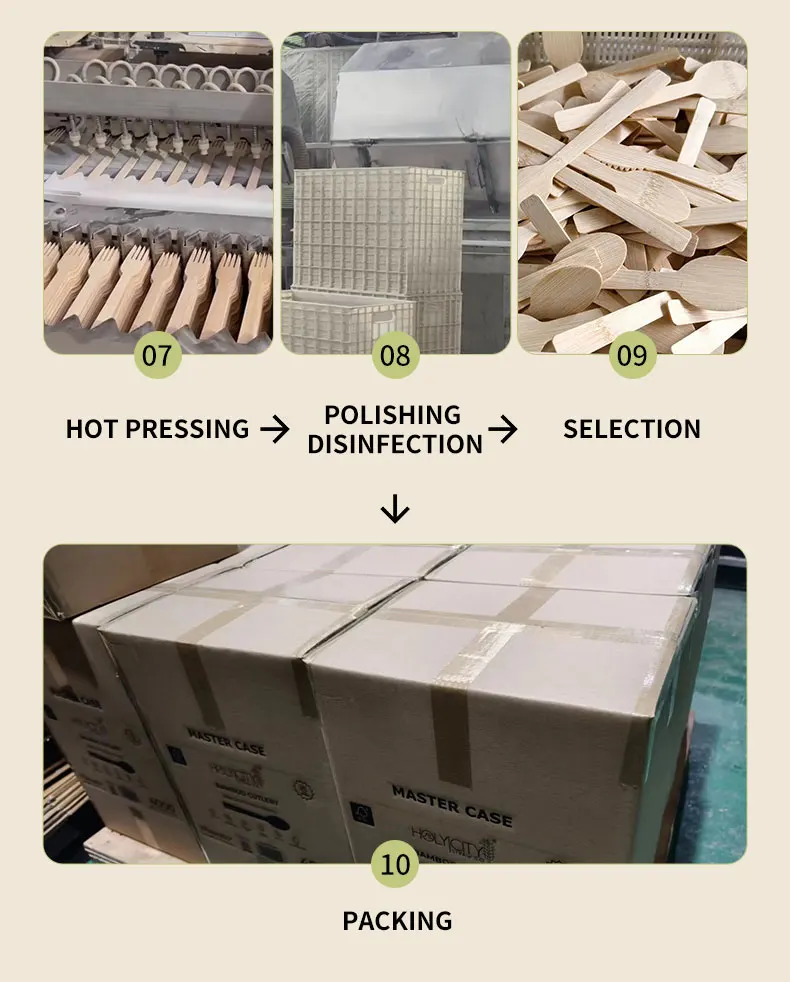 50/100PCS Natural Disposable Bamboo Tableware Set – Eco-Friendly Biodegradable Forks, S... - SKU BCS12297 - UGI Packaging