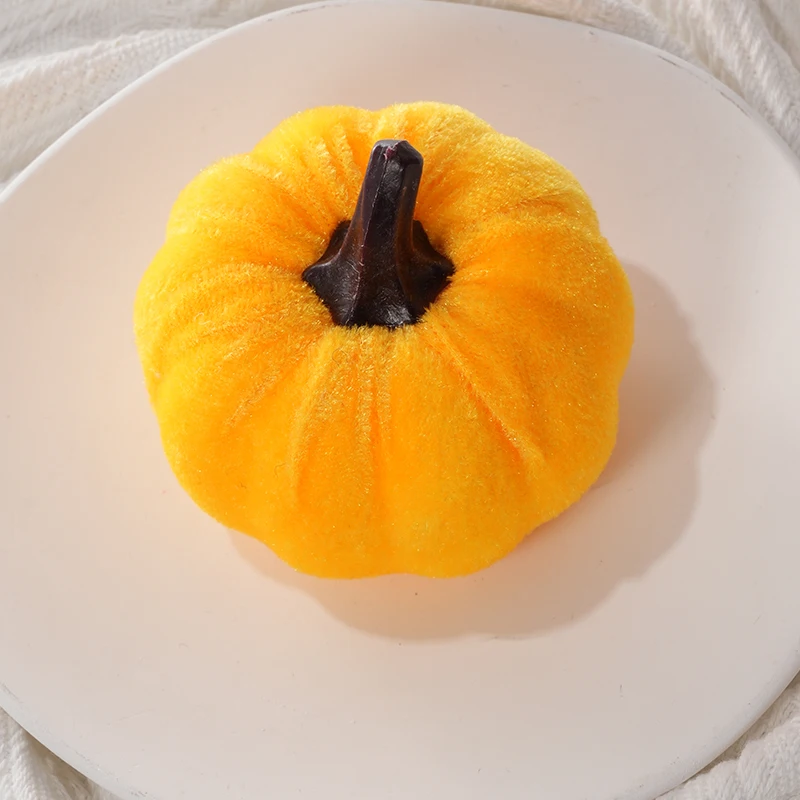 Artificial Pumpkin Decoration 5.5/8/10cm Velvet Pumpkin Halloween