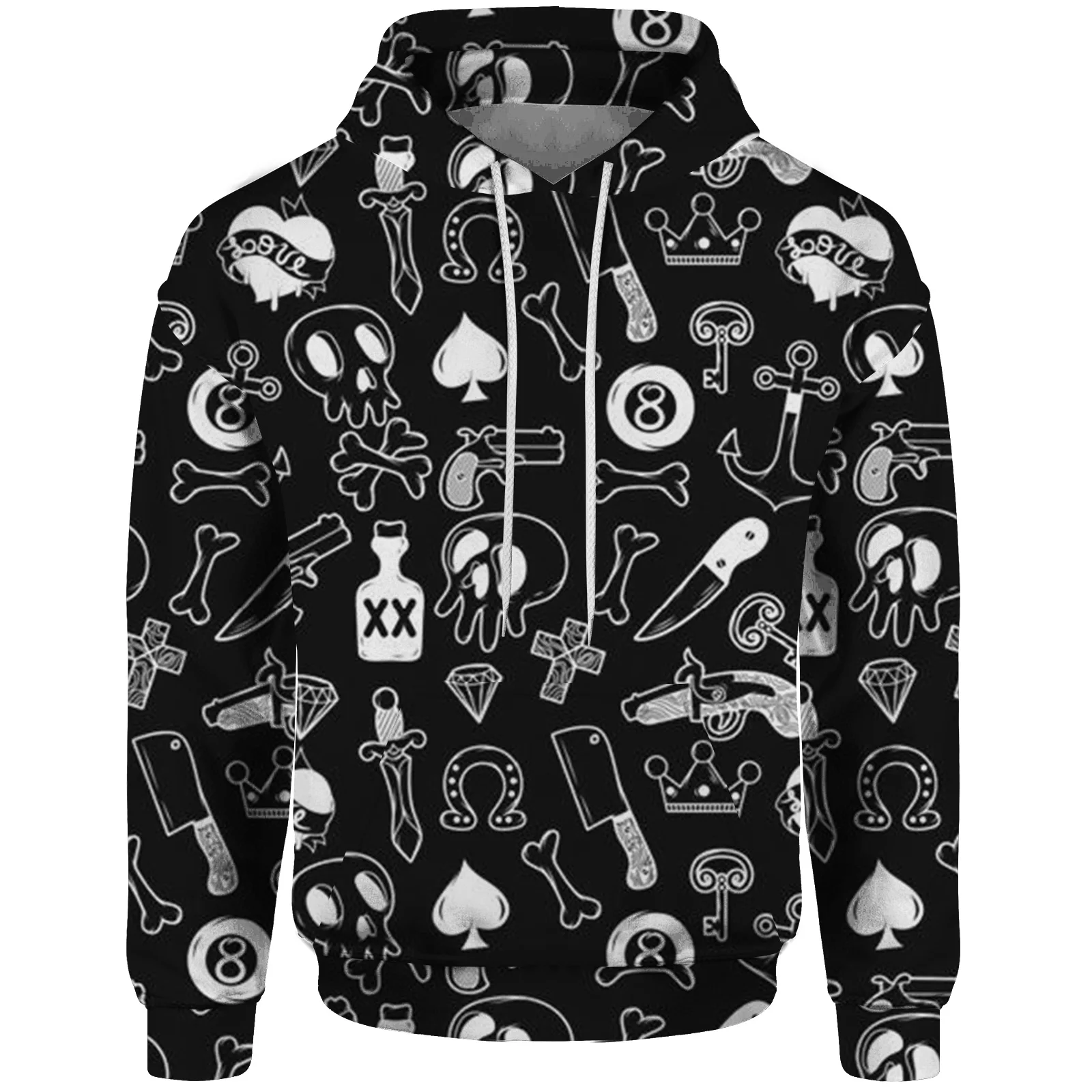 thumbnail image 1 of Sudadera estampada de moda Novedades en sudaderas y sudaderas Ropa de hombre moderna y versátil para otoño Cómoda para hombre, 1 of 4