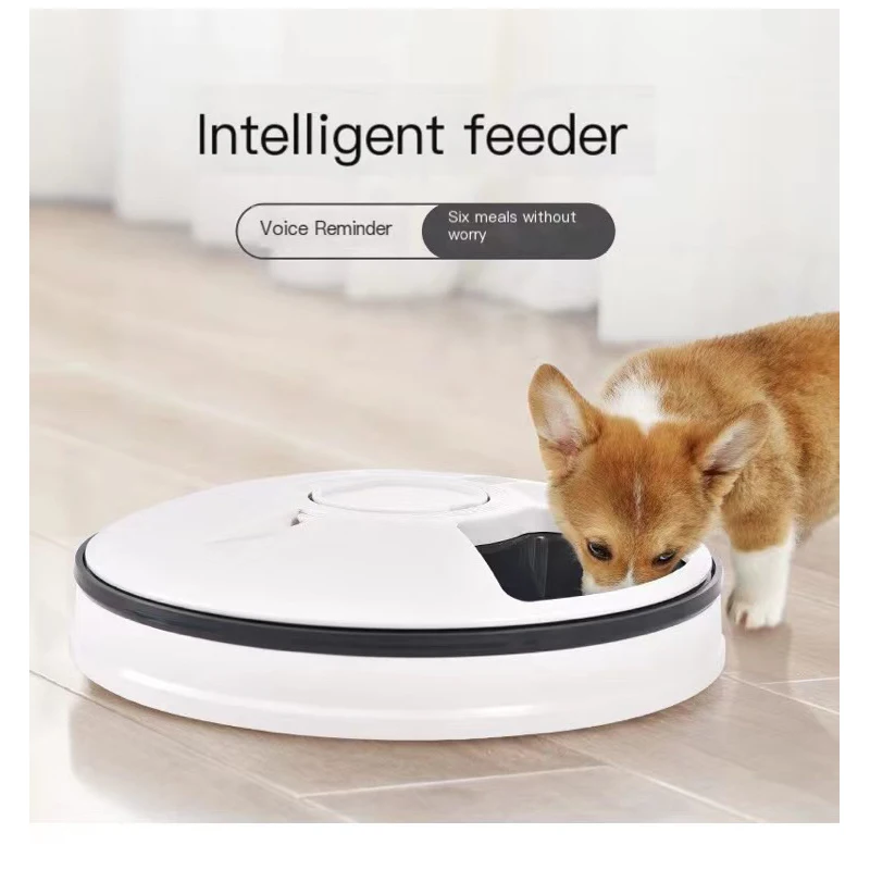 

Pet bowl pet supplies six-hole intelligent timing feeder timing and quantitative feeding equipment pet automatic feeder