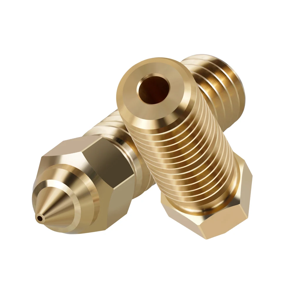 High-Speed Brass Plated Copper & Hardened Steel 3D Printer Nozzles
