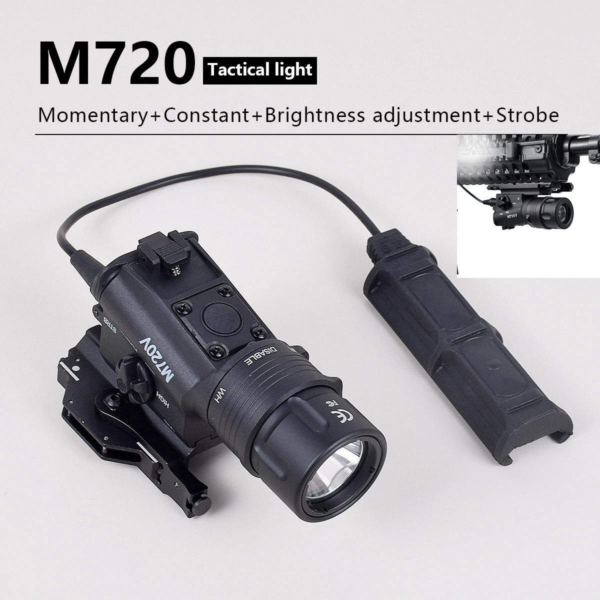 Tactical Airsoft Surefir M720V Scout Strobe Light LED 500Lumens Weapon Tatical AirGun Hunting