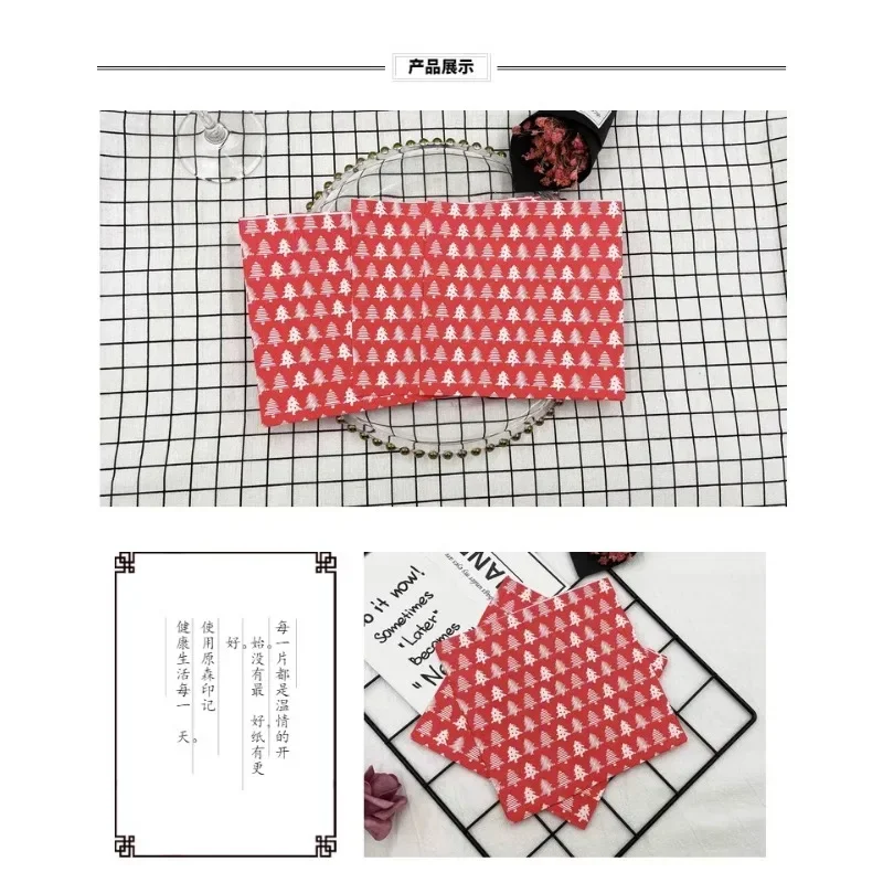 Colourful Printed Napkin Christmas Model Red Christmas Tree Folded Party Restaurant Disposable Placemat Paper 33*33cm