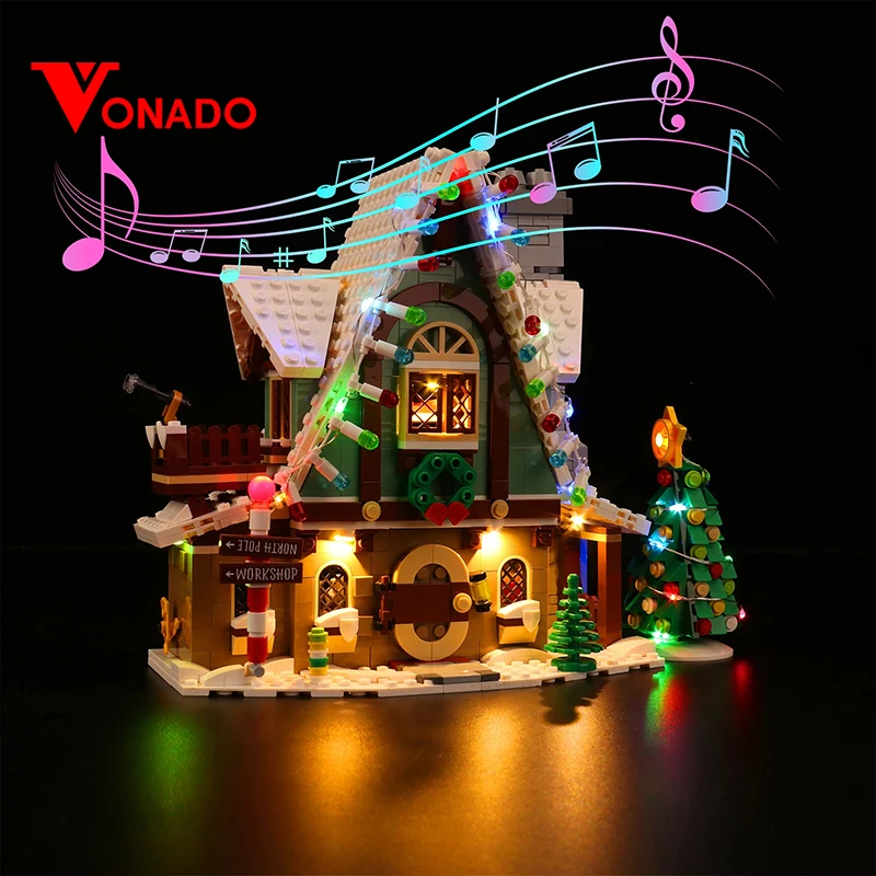 Vonado Led Music Edition Light Kit Per Il 10275 Elf Club House Building Blocks Set (Non Includere Il Modello) Regalo Di Natale