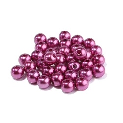 Assorted Size ABS Imitation Pearl Spacer Beads for DIY Jewelry and Crafting (Deep purple)