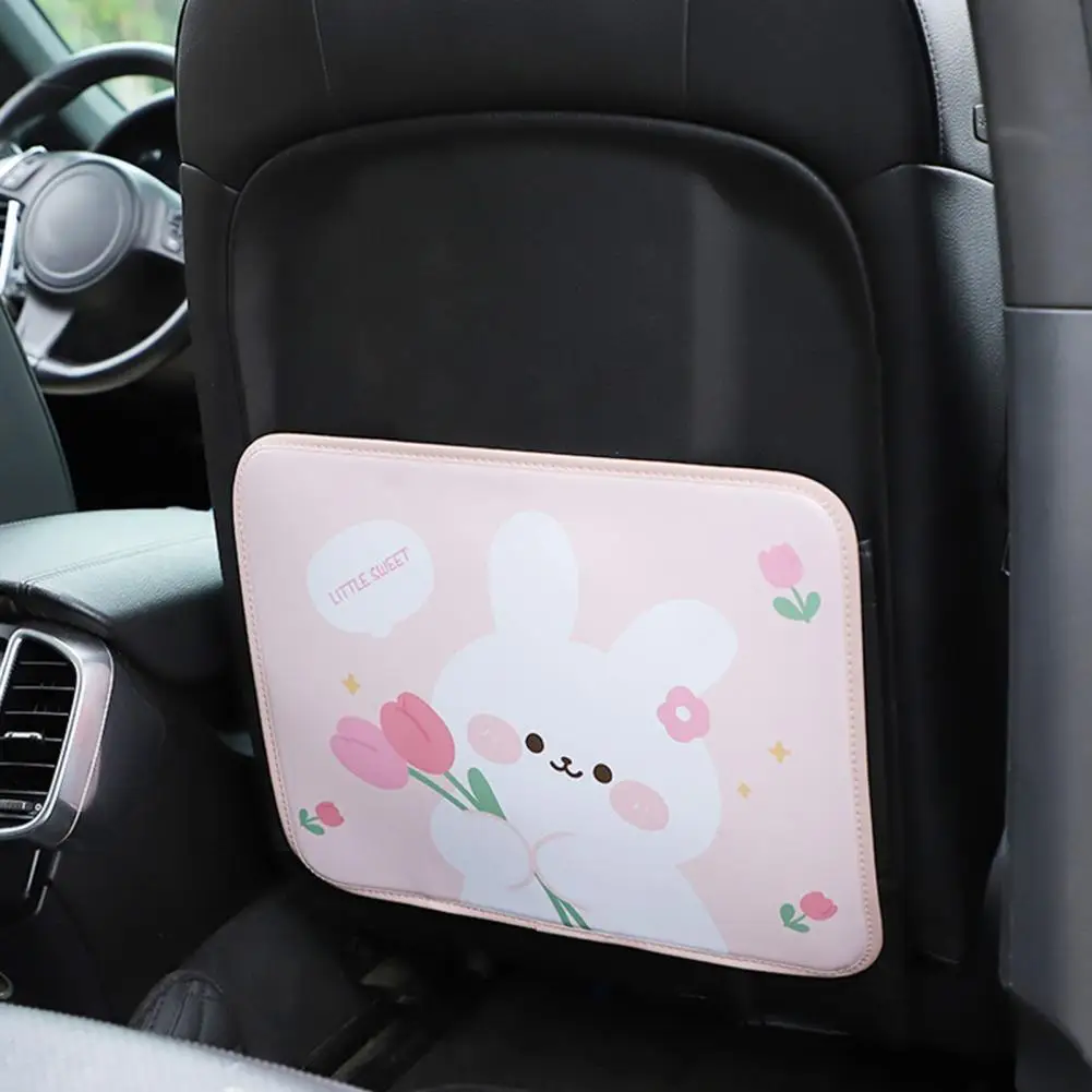

Car Seat Kick Pad Useful Tulip Pattern Wear-resistant Children Anti Mud Dirt Auto Seat Cover Automobile Accessories