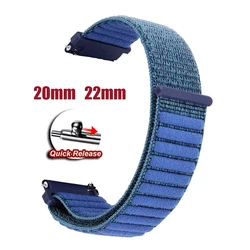 Nylon Loop Woven Strap Bracelet - Adjustable Fitness Band - 1PCS 20mm (C - Blue)