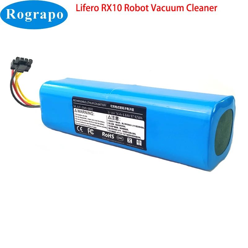 Новинка 14,8 V 6800mAh Lifero RX10 H18650CH-4S2P Аккумулятор для робота-пылесоса Новинка 14,8 V 6800mAh Lifero RX10 H18650CH-4S2P Аккумулятор для робота-пылесоса