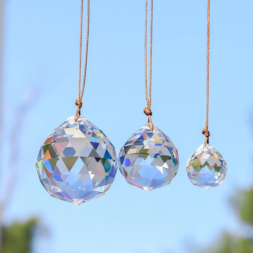 20/30/40MM Clear Crystal Feng Shui Lamp Ball Prism Rainbow Sun Catcher Wedding Decor Home Wedding Party Decoration Ornament