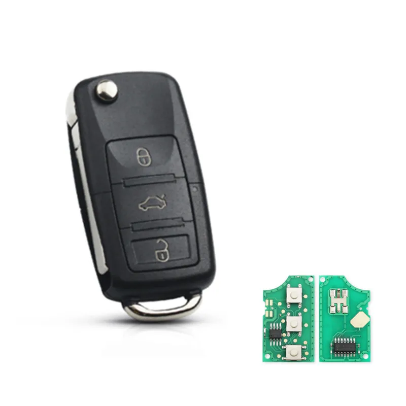

3 Buttons Flip Folding Remote Car Key 1J0959753DA 434Mhz With ID48 Fob For VW Volkswagen PASSAT Polo Skoda Seat