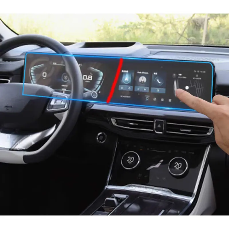 

For EXEED/VANTAS VX 2021 2PCS Car infotainment GPS Navigation Dashboard instrument protector Tempered Glass Screen Protector