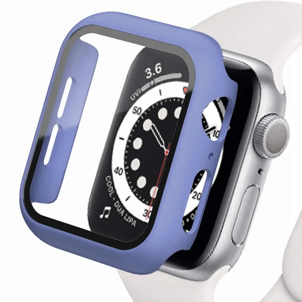 Premium Screen Protector and Case for Apple Watch with Glass Cover