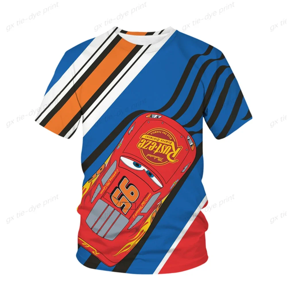 New Summer Children Cars T-Shirt Kids Lightning McQueen Clothes Kawaii Anime Cartoons Kids Boy Girl Hip Hop T Shirt Casual Top 5