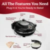 Crispy Crust Pizza Oven by Granitestone – Electric Pizza Oven Indoor Portable, 12 Inch Indoor Pizza Oven Countertop, Piz 6