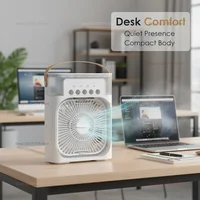 Ventilateur 3-en-1 : Climatiseur, Mini Refroidisseur d'Air Domestique, Lumière Nocturne LED, Humidificateur Portable, Ventilateur de Régulation d'Air pour Bureau et Maison 5