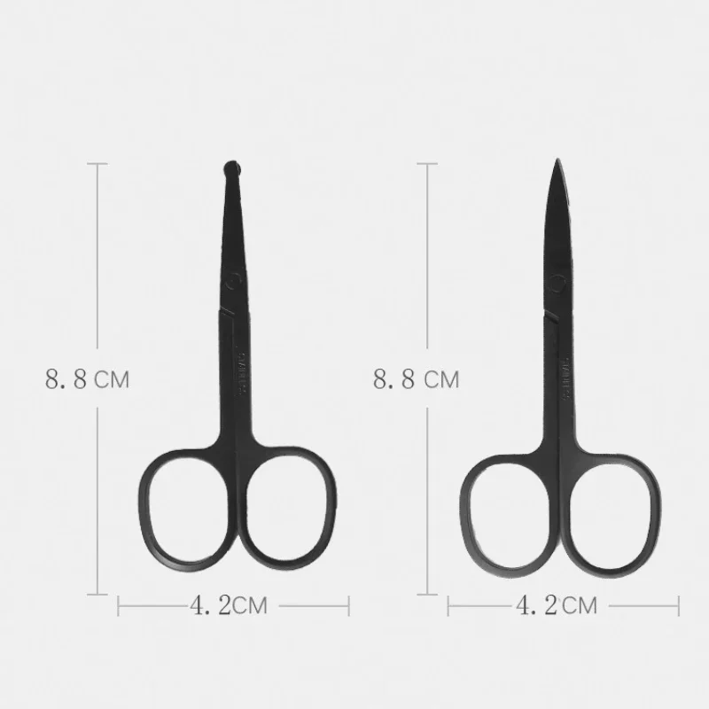 Nose Hair Scissors Lightweight Stainless Steel Pointed Round Head Beauty Trimmer Nose Hair Trimmer Ergonomics Nose Hair Cutter 6